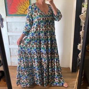 Warm Floral maxi dress